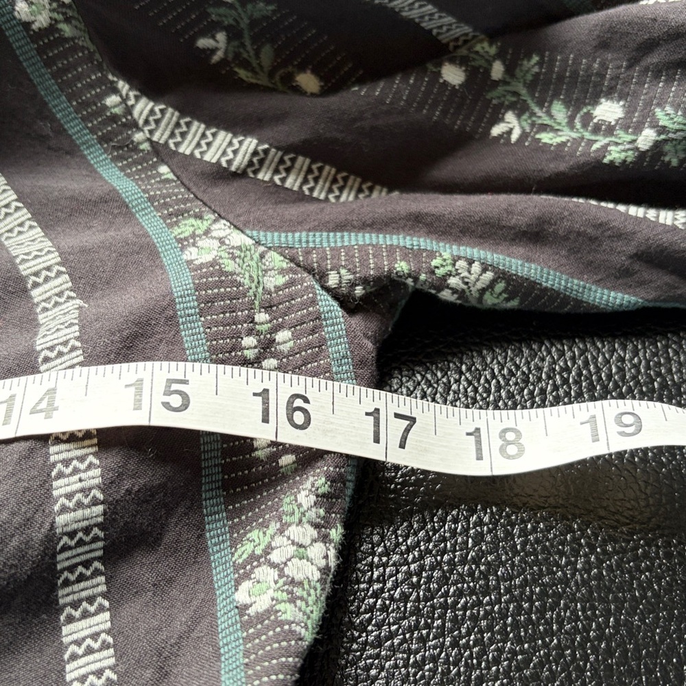 Free People Sorel Cottage Jacket Black Green Victorian Floral Stripe Sz XS NEW - Picture 12 of 13